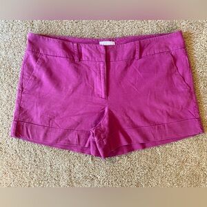 NY&Co Stretch Linen Short in Magenta, Sz 14